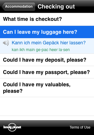 Lonely Planet German Phrasebook