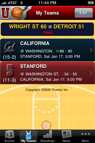 College Basketball Live! free app screenshot 2