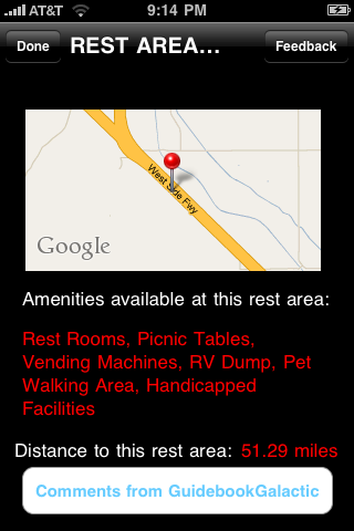 Rest Area Finder free app screenshot 3