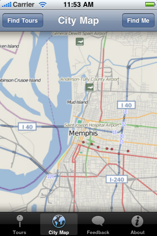 Memphis Map and Walking Tours free app screenshot 2