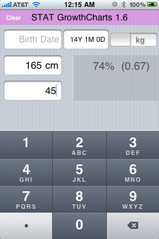 STAT GrowthCharts Lite free app screenshot 3