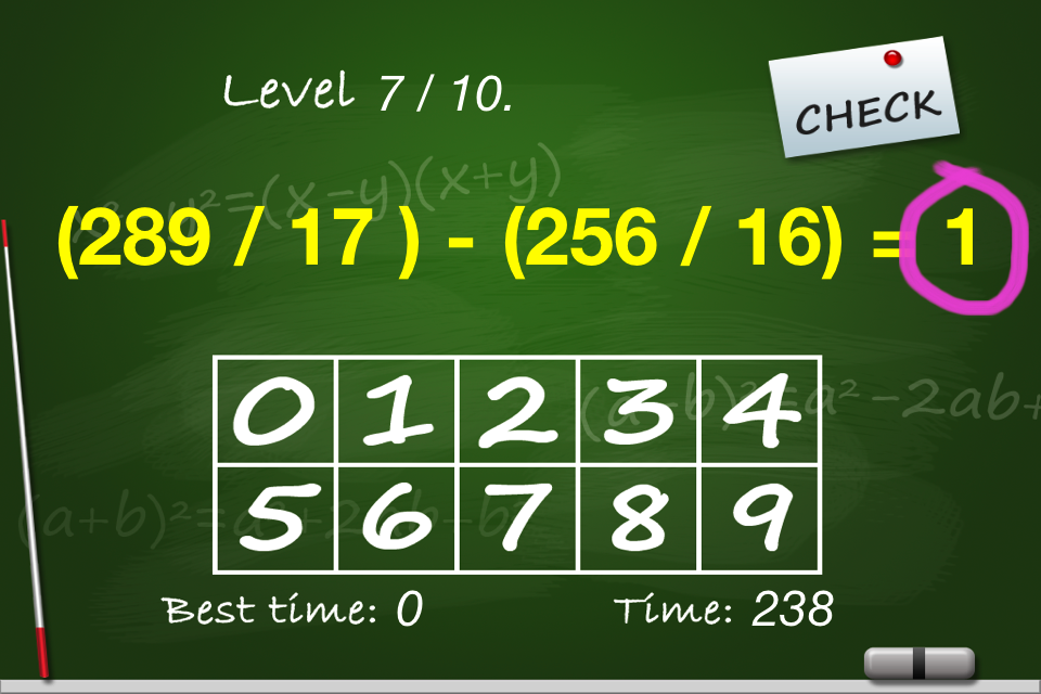 InnerCalc Math Algebra Game HD Lite free app screenshot 3