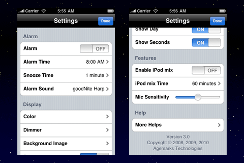 goodNite Lite - Alarm Clock Night Light free app screenshot 4