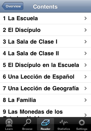 Free Spanish Book with Vocabulary and Audio free app screenshot 1