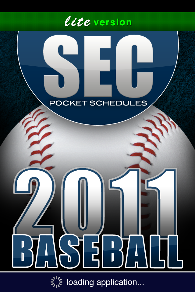 SEC Baseball Lite Edition for My Pocket Schedules free app screenshot 1