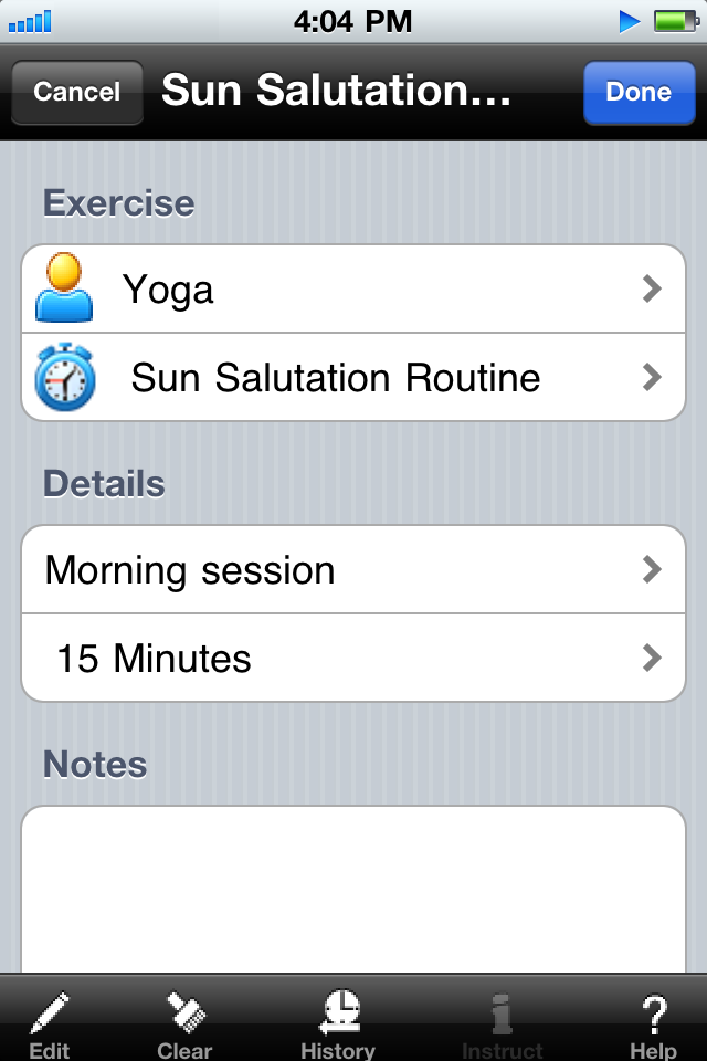Workout Diary Lite free app screenshot 4
