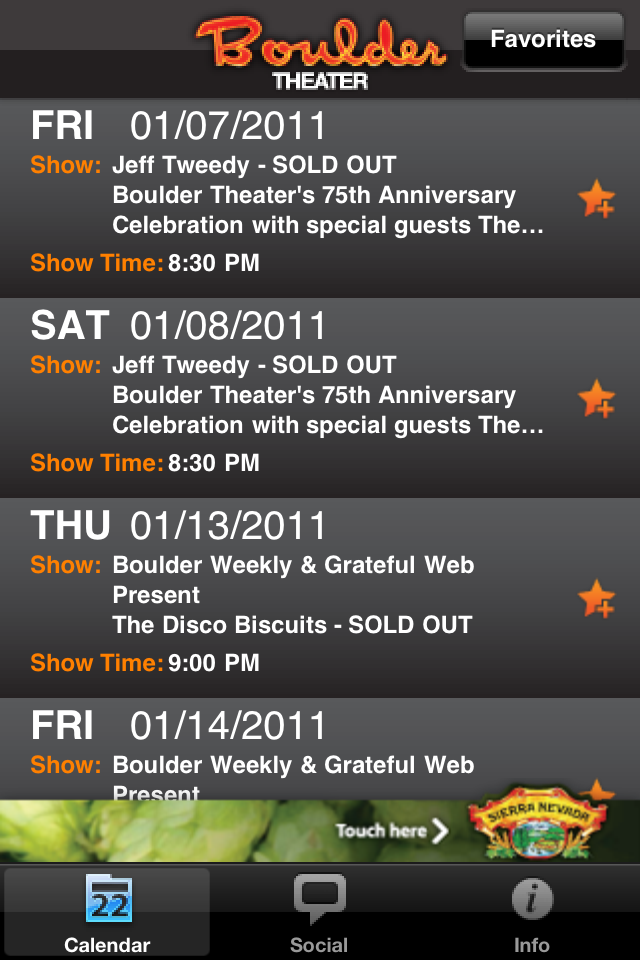 Boulder Theater free app screenshot 2