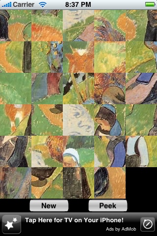 ART slide Puzzle Free Paul Gauguin painting Puzzles free app screenshot 1