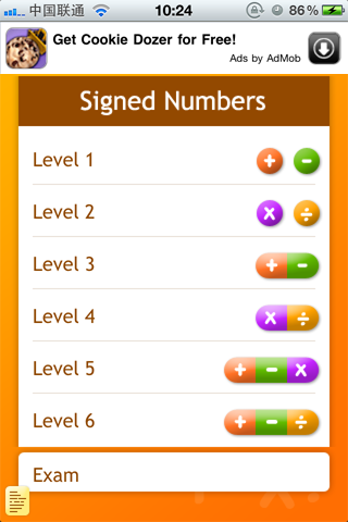 Signed Numbers Lite free app screenshot 3