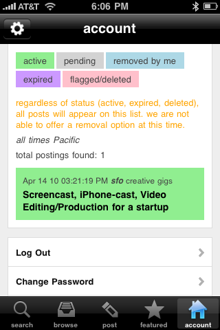 Craigsphone - craigslist for iphone free app screenshot 4