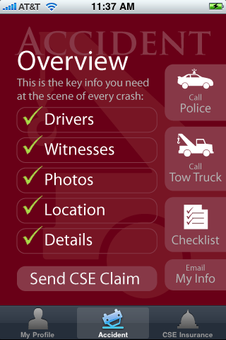 CSE Insurance Accident Toolkit free app screenshot 1