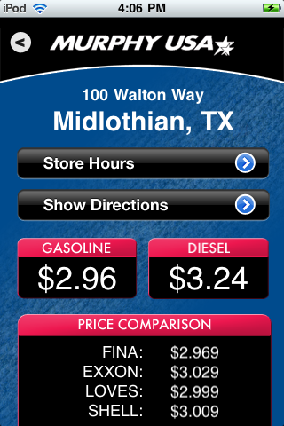 Cheap Gas Finder by Murphy USA free app screenshot 2