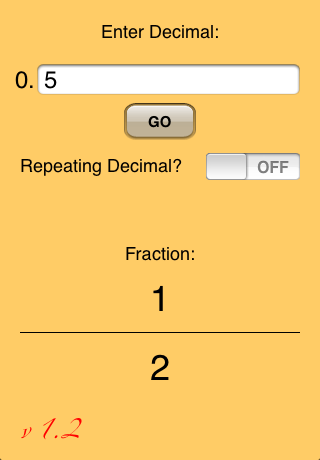 Decimal To Fraction free app screenshot 2