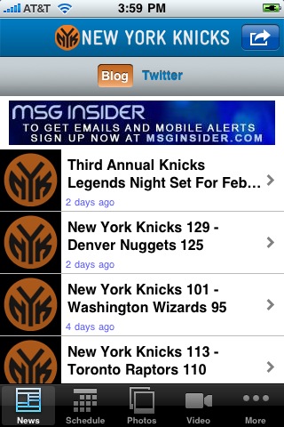 Official New York Knicks free app screenshot 1