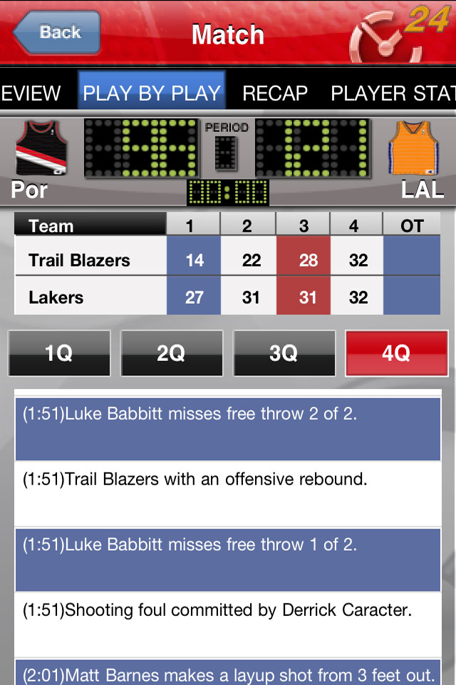 Livesports24 Pro Basketball (NBA Scores) free app screenshot 3