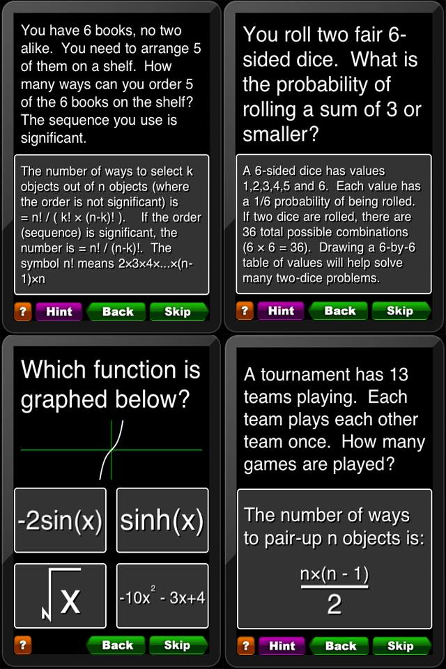Math Skills free app screenshot 4
