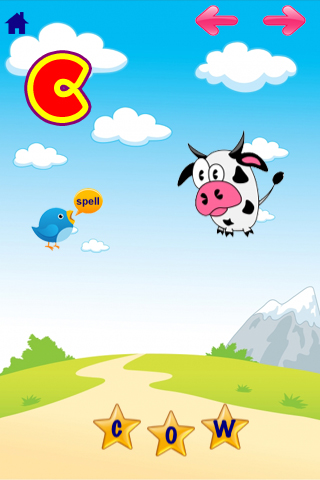 ABC Phonics Animals Free Lite -Talking & Spelling Alphabet Flashcards Kids Games free app screenshot 1