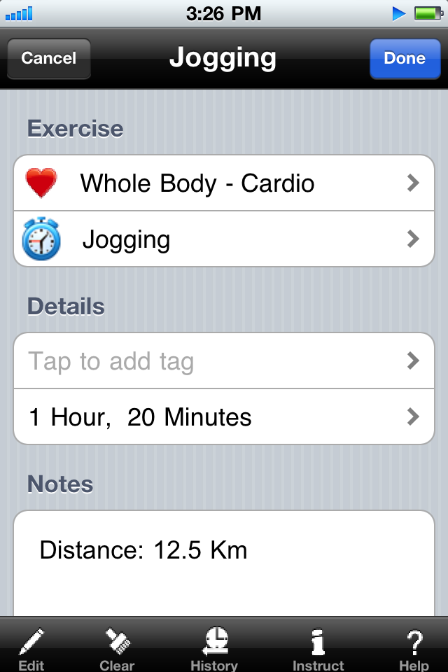 Workout Diary Lite free app screenshot 3