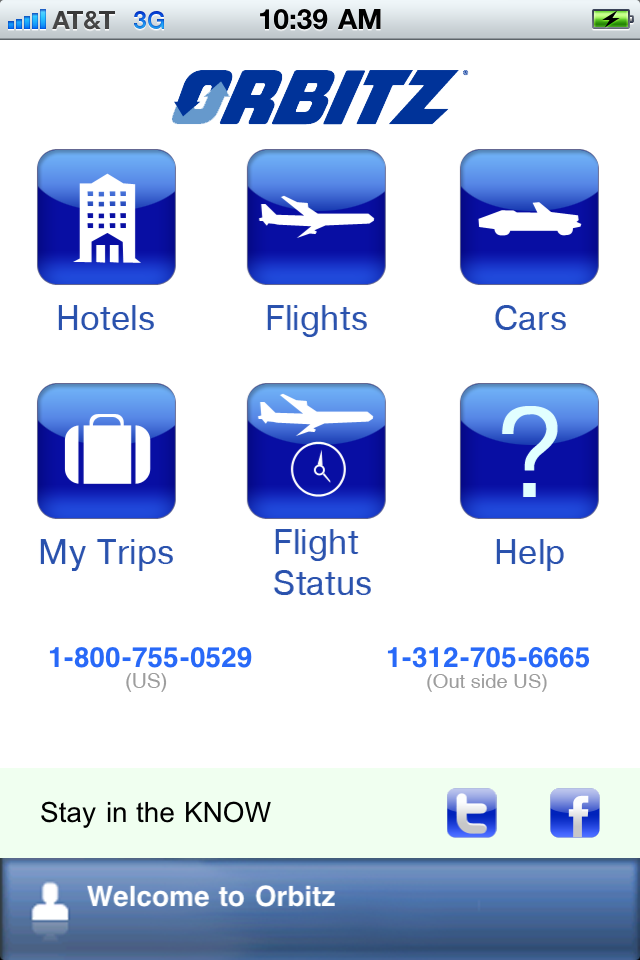 Orbitz Flights, Hotels, Cars free app screenshot 1