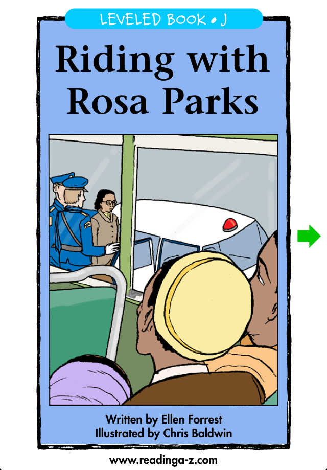 Riding with Rosa Parks - LAZ Reader [Level J-first grade] free app screenshot 1