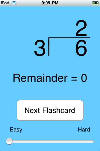 Awesome Flashcard Division FREE free app screenshot 2