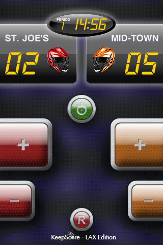 KeepScore Lacrosse Edition free app screenshot 1