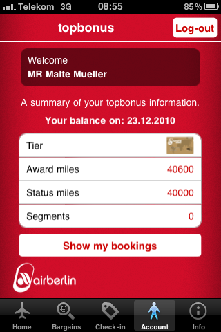 airberlin - your airline free app screenshot 2