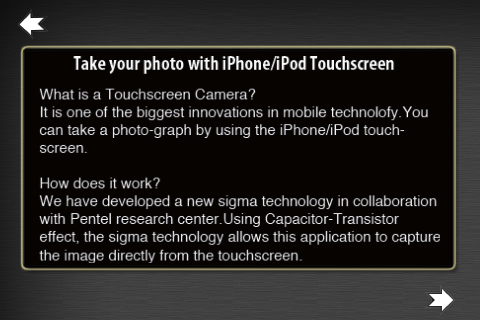 iTouchScreen Camera free app screenshot 3