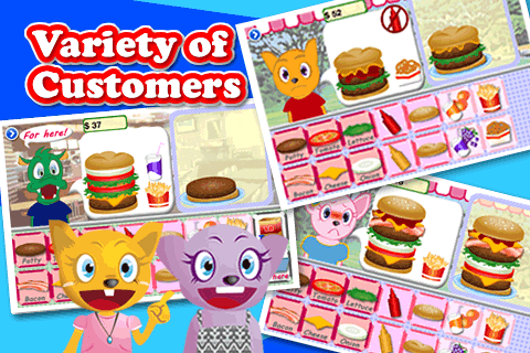 Yummy Burger with Pure Lovely Pets Lite Game Apps-Super,Angry,Challenge Fantastic Games Free App free app screenshot 3