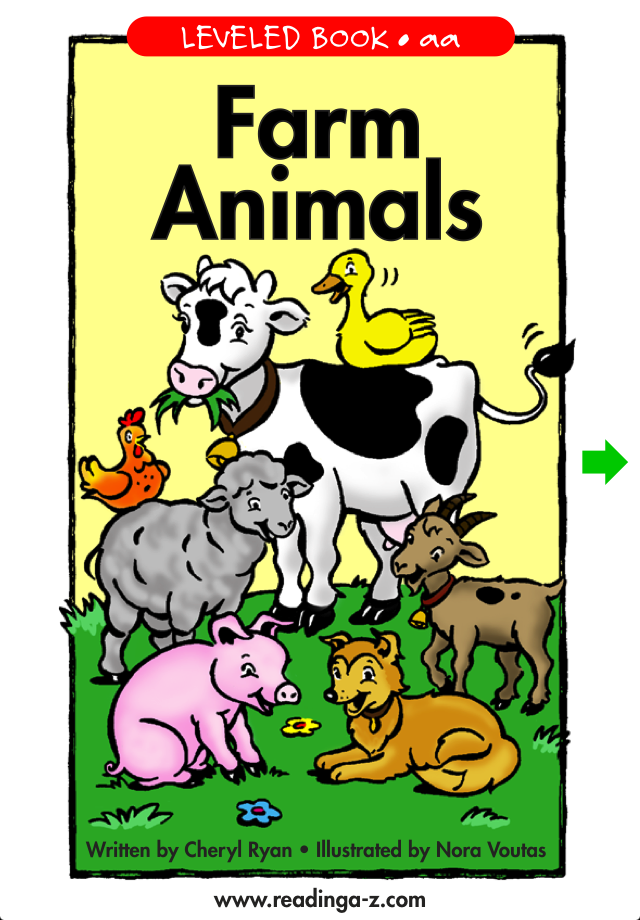 Farm Animals - LAZ Reader [Level aa-kindergarten] free app screenshot 1