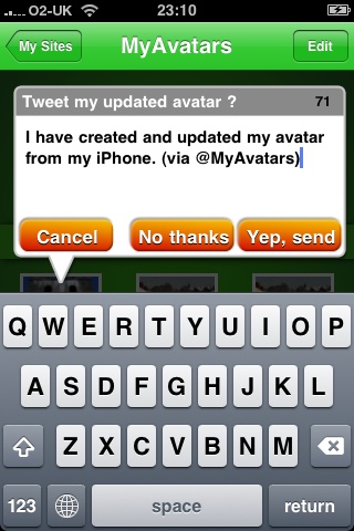 MyAvatars Free free app screenshot 2