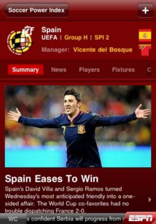 ESPN 2010 FIFA World Cup free app screenshot 1