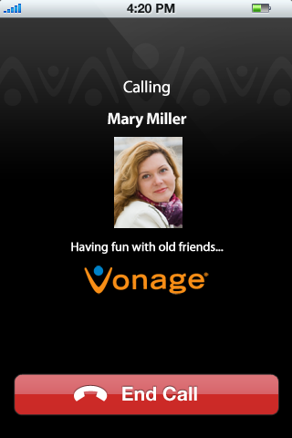 Vonage Mobile for Facebook - iPhone and iPod touch free app screenshot 3