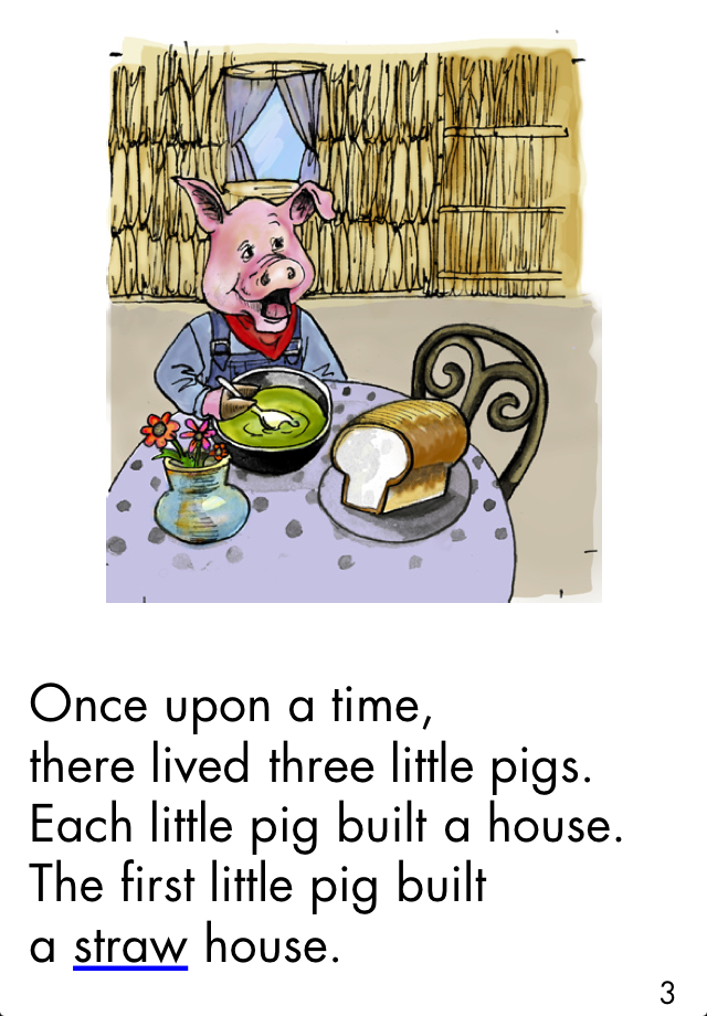The Three Little Pigs - LAZ Reader [Level F-first grade] free app screenshot 2