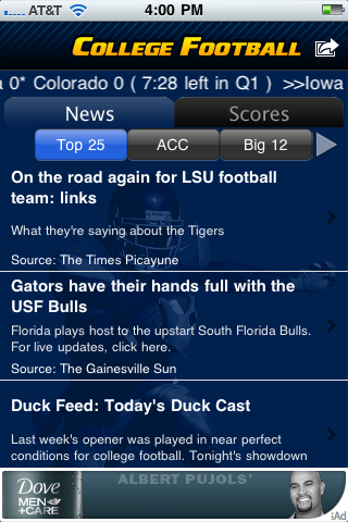 College Football Scoreboard free app screenshot 4