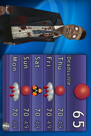 Zombie Weatherman Free, free app screenshot 3