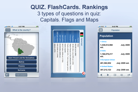 World Countries ALL-IN-ONE Free. 7 Educational Apps free app screenshot 4