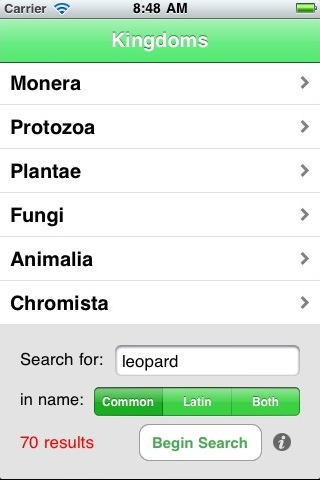 Taxonomy free app screenshot 1