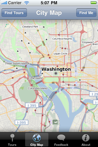 Washington D.C. Map and Walking Tours free app screenshot 2