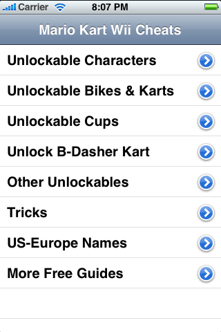 Guide to Mario Kart Wii Cheats - FREE free app screenshot 1