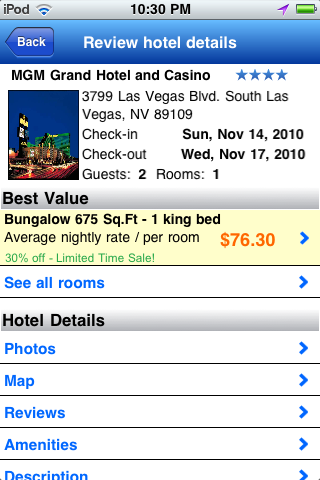 Orbitz Flights, Hotels, Cars free app screenshot 3
