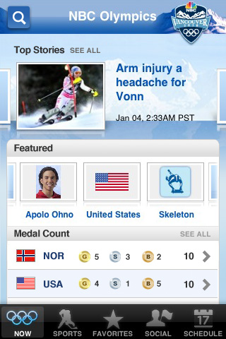 NBC Olympics on AT&T free app screenshot 1