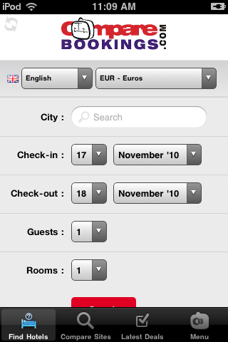 Compare Bookings free app screenshot 1