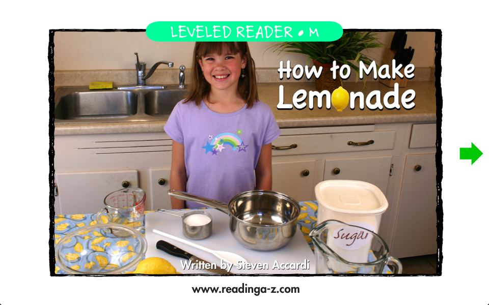 How to Make Lemonade - LAZ Reader [Level M-second grade] free app screenshot 1
