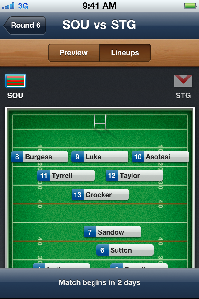 NRL Rugby League Live 2011 free app screenshot 3
