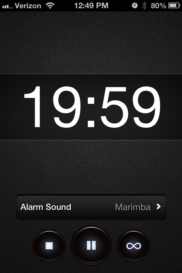 set alarm for 2 minutes