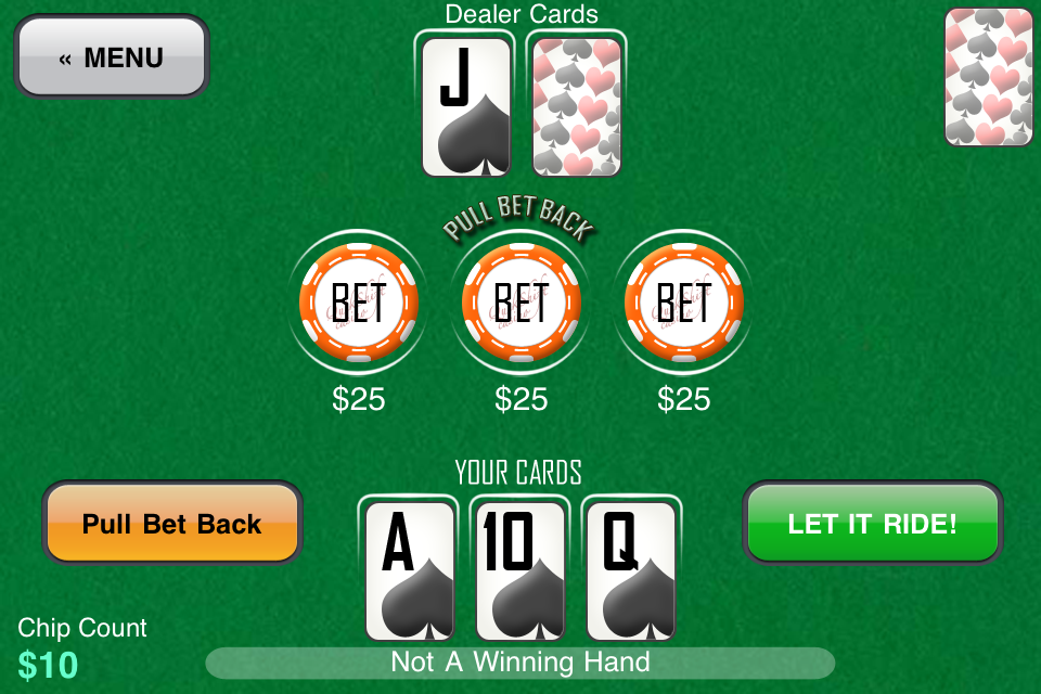 Let It Ride Poker free app screenshot 3