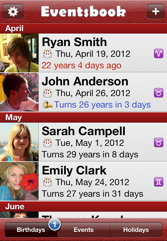 Eventsbook