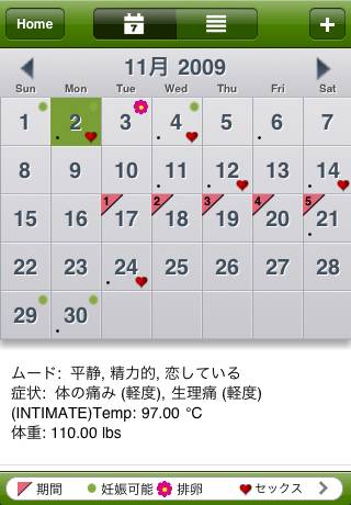 生理カレンダ (Period Tracker)