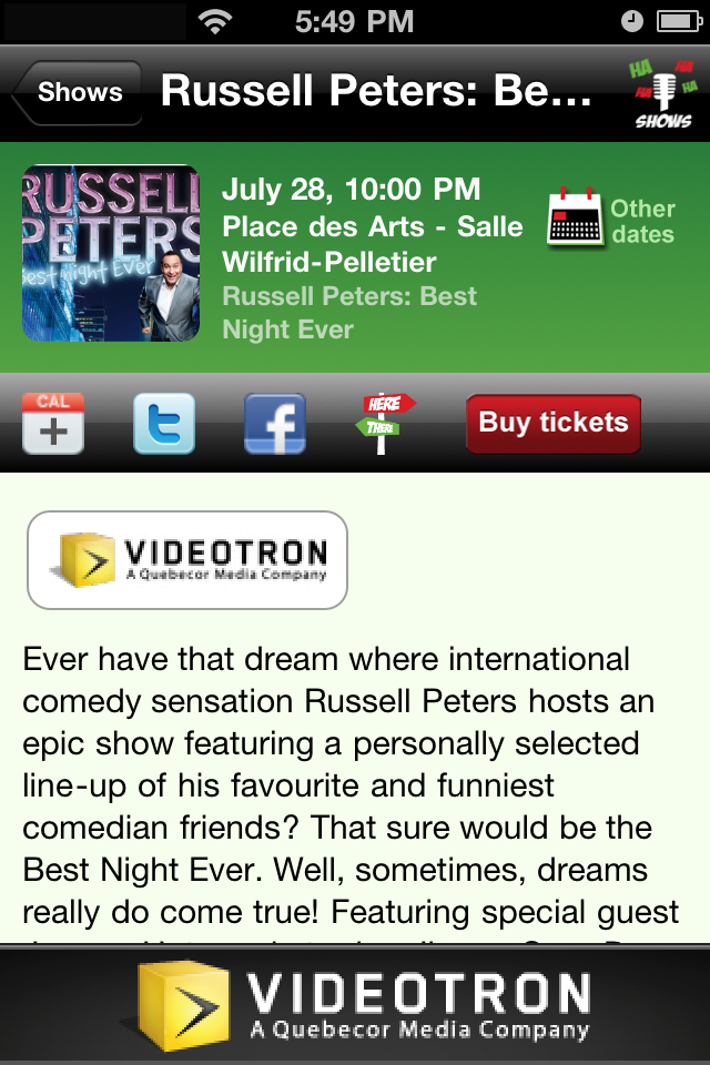 Just For Laughs Montreal free app screenshot 3